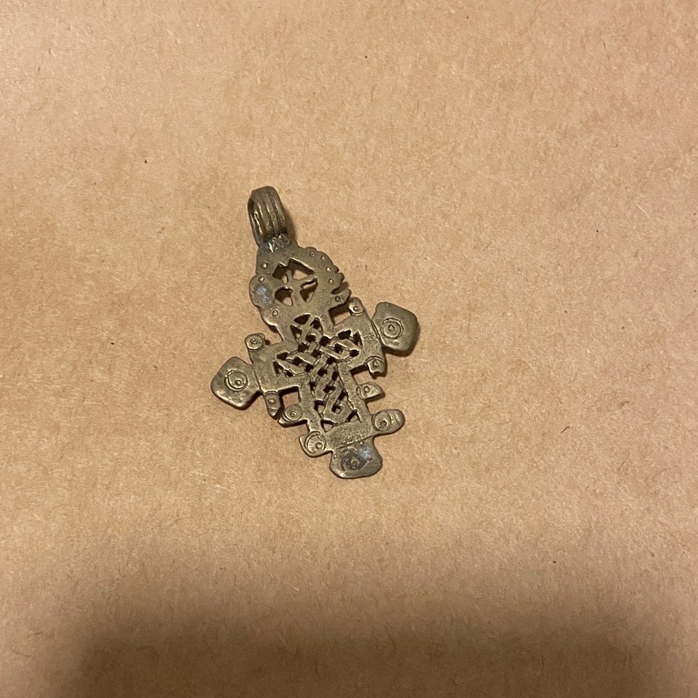 Intricate Ethiopian Coptic cross Pendant - vintage. pre 1980.